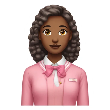 Preppy cute girl wearing pink and make up  sticker