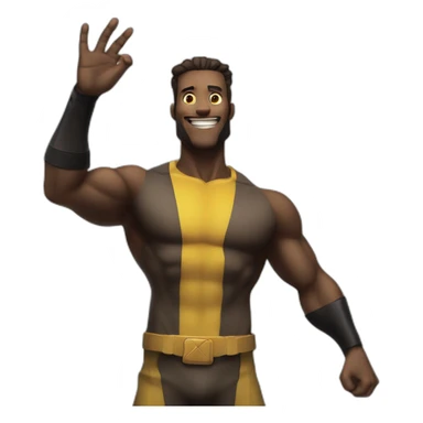 X men raising his hand sticker