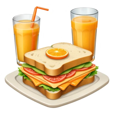 sandwiche and juice sticker