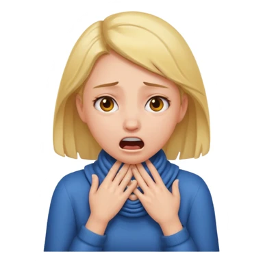 Girl choking them self sticker