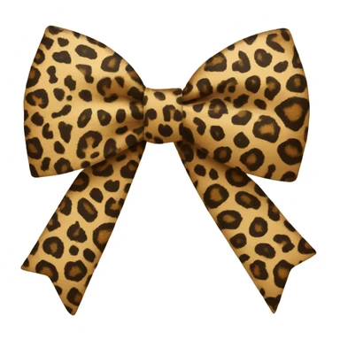 Leopard print bow  sticker