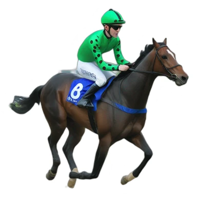 paul townend jockey dark green polka dot sticker