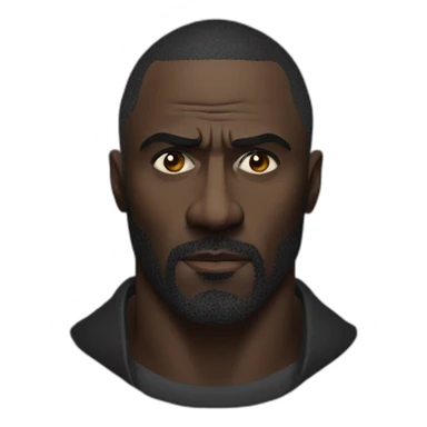 idris elba serious head and shoulders sticker