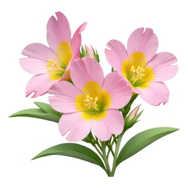 Pink evening primrose flowers sticker