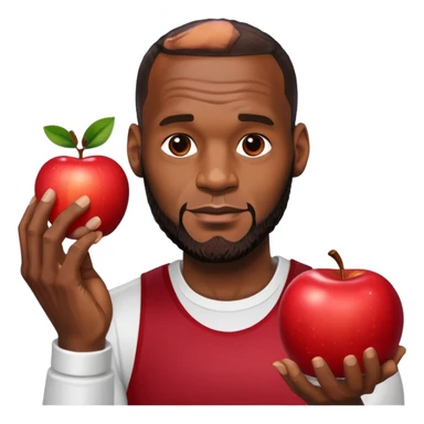 lebron james apple emoji sticker
