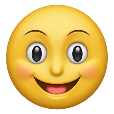 Emoji, smiley face, winking with one eye sticker