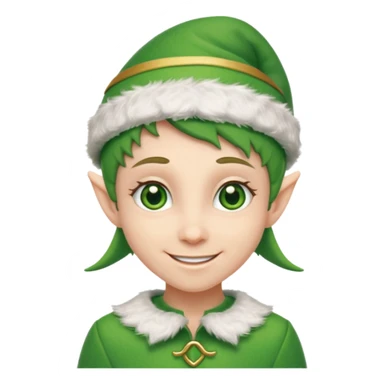 christmas elf head sticker