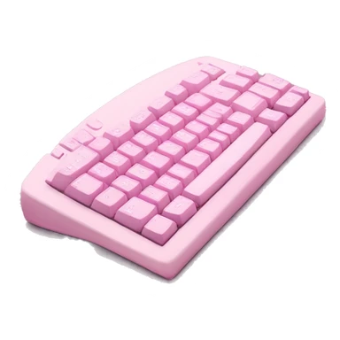 Pastel pink gaming computer keyboard sticker