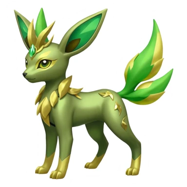 Shiny 4-legged Electrike-Virizion-Zygarde-Leafeon-fusion, full body sticker