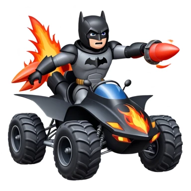 ATV QUAD batmobile rocket at take-off in fire france ! sticker