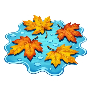 autumn puddle sticker
