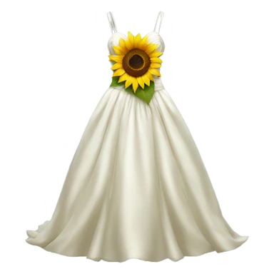 Sunflower on wedding dress sticker