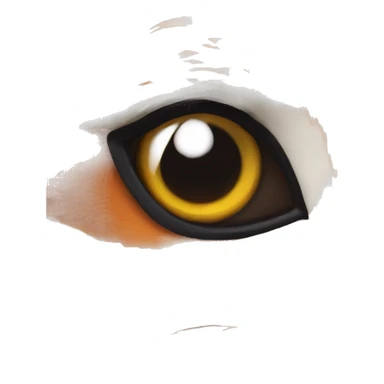 Make a fox with a white spot on his eye sticker