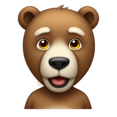 cara de oso indiferente sticker