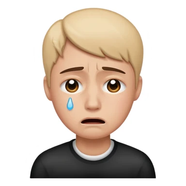 Super sad feeling left out crying sticker