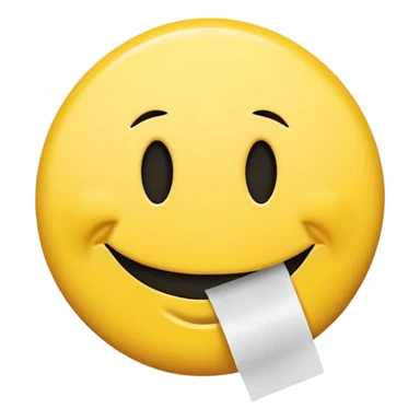 a smiley with adhesive tape on its mouth sticker