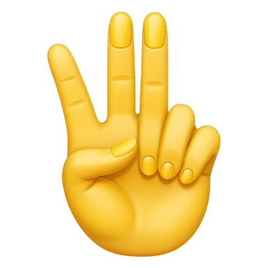 middle finger hand emoji style, yellow color sticker