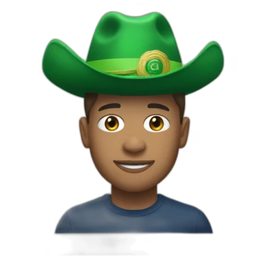 Mbappé with a big green hat  sticker