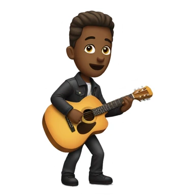 musician playing the guitar sticker