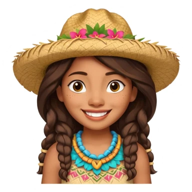 Moana wear Hawaii's hat version sticker