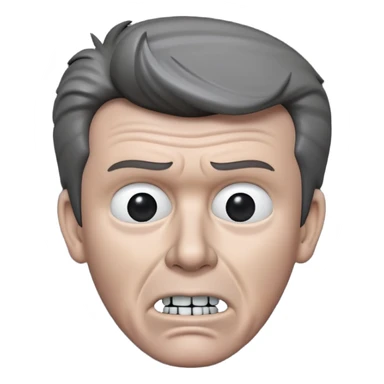 Very Wide Rick Astley with a kinda worried face but his upper teeth are sticking out and he is gray and you could barely see parts of him and the background is pitch black sticker