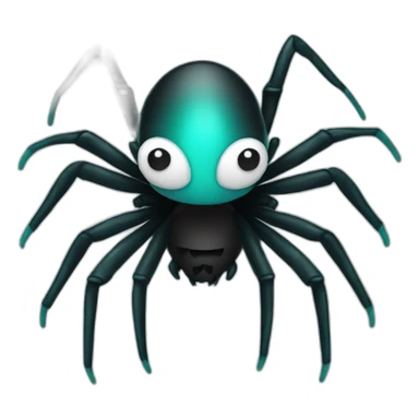 mean spider aqua black sticker