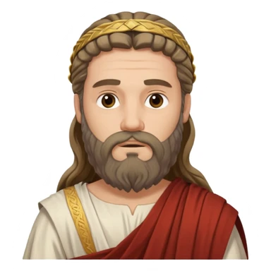 ancient Rome men long hair long bearded sticker