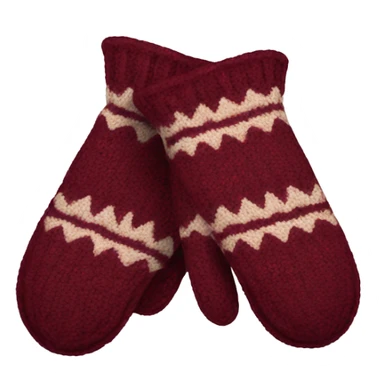 
New Year's burgundy mittens and scarf sticker