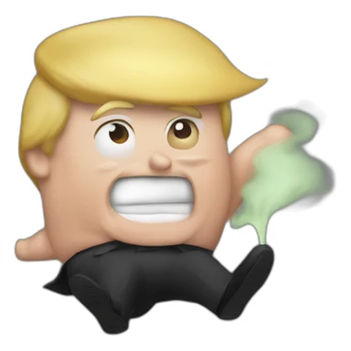 trump farting sticker
