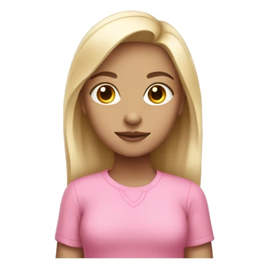 Light-skinned girl in pink shirt sticker