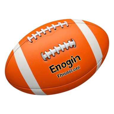 a rugby ball, but rather than it being colourful, it’s just white outline the same style as normal text.  sticker