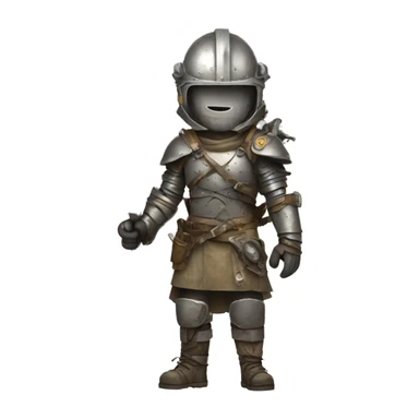 post apocalyptic builder in armor made from road signs sticker