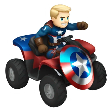 Captain America on a four wheeler sticker