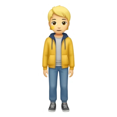 Star with a human full body yellow skin sticker