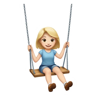 person swinging on a swing sticker