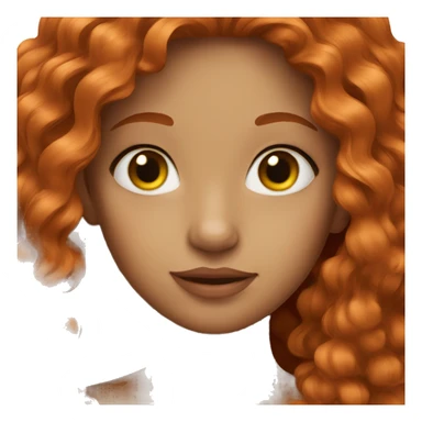 Beautiful girl with ginger hair sticker