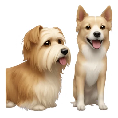 havanese dog and carolina dog  sticker
