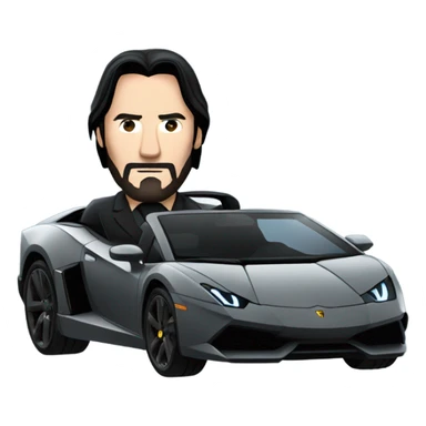 John wick driving a Lamborghini  sticker