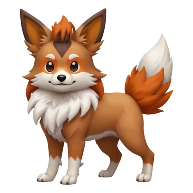 Lycanroc-Eevee-Pokémon-Fakémon-creature sticker