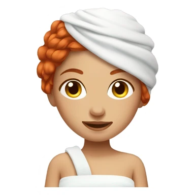 Red hair girl in spa relaxing  sticker