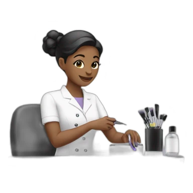 manicurist at work sticker