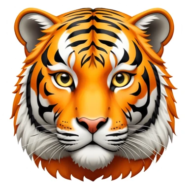 cinematic- noble-tiger-realistic-full-body-standing-emoji,-massive-striped-frame-exuding-power-and-grace,-bold-orange-fur-with-thick-black-stripes,-head-tilted-dramatically,-piercing-yellow-eyes-focused-intensely,-simplified-yet-realistic-focused-features,-highly-detailed,-glowing-with-an-almost-sarcastic-glow expressive eyes sticker