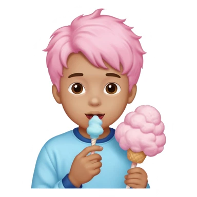 cotton candy boy sticker