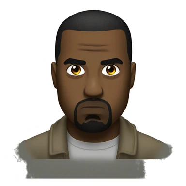 Kanye west frowning while thumbs  down  sticker