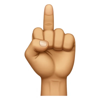 Yumruk ortasında bir parmak sticker