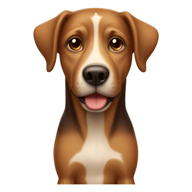 Light brown and dark brown dog  sticker