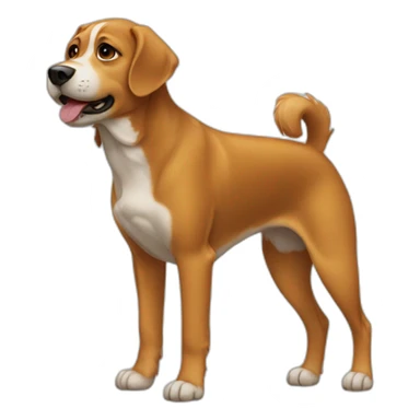 Dog three feet sticker