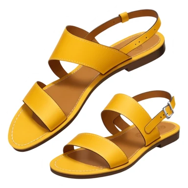 yellow hermes sandals oran sticker