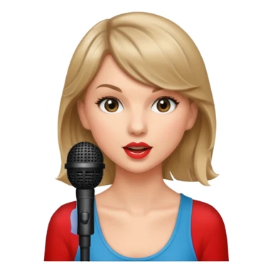 taylor swift is singing with mirco sticker
