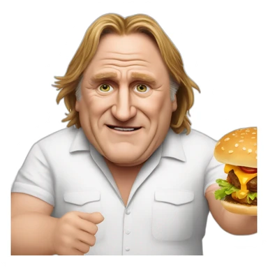 gérard depardieu mange un boeuf sticker